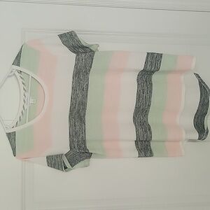 MARKET & SPRUCE Elaine Striped Short Sleeve Tee Size L
